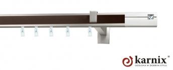 Karnisz Apartamentowy AVENO 31x13mm Siso Crystal Chrom mat - wenge