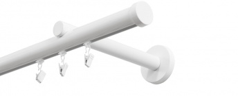 Karnisz szynowy ASPEN 20mm Luna biały