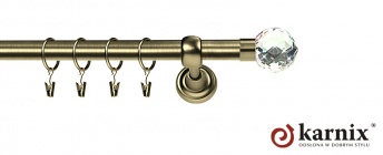 Karnisze Metalowe Rzymskie 19mm Beluna Crystal antyk mosiądz