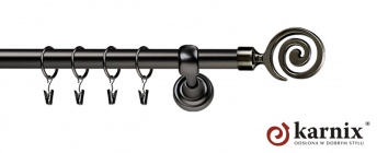 Karnisze Metalowe Rzymskie 19mm Cento antracyt