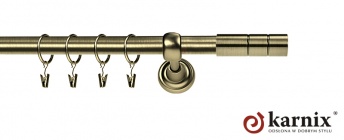 Karnisze Metalowe Rzymskie 19mm Cylinder antyk mosiądz