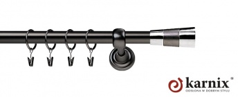 Karnisze Metalowe Rzymskie 19mm Doris antracyt