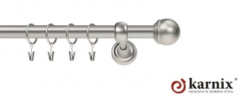 Karnisze Metalowe Rzymskie 19mm Gałka Max chrom mat