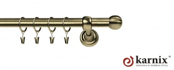 Karnisze Metalowe Rzymskie 19mm Kula antyk mosiądz