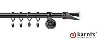 Karnisze Metalowe Rzymskie 19mm Loca antracyt