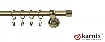 Karnisze Metalowe Rzymskie 19mm Luna antyk mosiądz