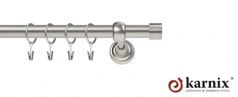 Karnisze Metalowe Rzymskie 19mm Luna chrom mat