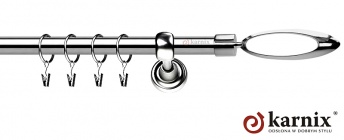 Karnisze Metalowe Rzymskie 19mm Mirella INOX