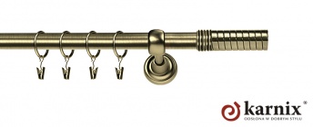 Karnisze Metalowe Rzymskie 19mm Optima antyk mosiądz