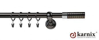 Karnisze Metalowe Rzymskie 19mm Optima antracyt