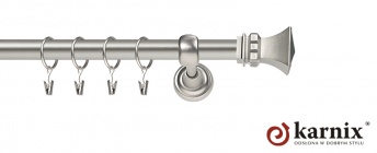 Karnisze Metalowe Rzymskie 19mm Orto chrom mat