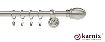 Karnisze Metalowe Rzymskie 19mm Owal chrom mat