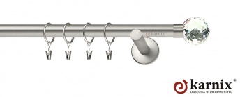 Karnisz nowoczesny NEO 19mm Beluna Crystal chrom mat