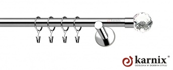 Karnisz nowoczesny NEO 19mm Beluna Crystal INOX