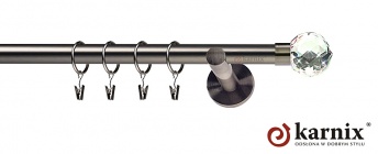 Karnisz nowoczesny NEO 19mm Beluna Crystal antracyt