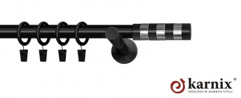 Karnisz nowoczesny NEO 19mm Etiuda czarny