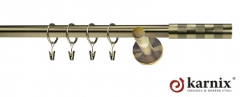 Karnisz nowoczesny NEO 19mm Etiuda antyk mosiądz