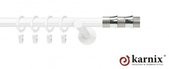 Karnisz nowoczesny NEO 19mm Fresno biały