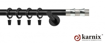 Karnisz nowoczesny NEO 19mm Fresno czarny
