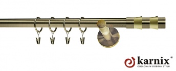 Karnisz nowoczesny NEO 19mm Fresno antyk mosiądz