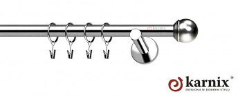 Karnisz nowoczesny NEO 19mm Gałka Max INOX