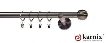 Karnisz nowoczesny NEO 19mm Gałka Max antracyt