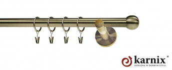 Karnisz nowoczesny NEO 19mm Kula antyk mosiądz