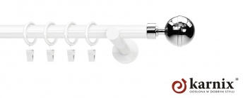 Karnisz nowoczesny NEO 19mm Kula Elegant biały