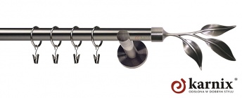 Karnisz nowoczesny NEO 19mm Liść antracyt