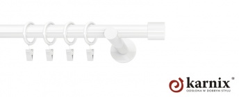 Karnisz nowoczesny NEO 19mm Luna biały