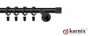 Karnisz nowoczesny NEO 19mm Luna czarny