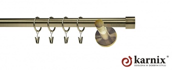 Karnisz nowoczesny NEO 19mm Luna antyk mosiądz