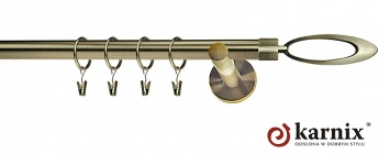 Karnisz nowoczesny NEO 19mm Mirella antyk mosiądz