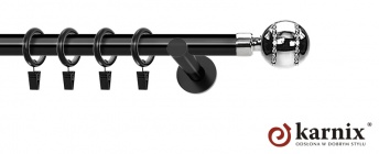 Karnisz nowoczesny NEO 19mm Pico Crystal czarny