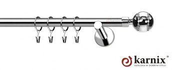 Karnisz nowoczesny NEO 19mm Pico Crystal INOX