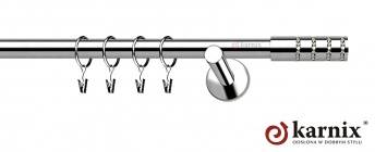 Karnisz nowoczesny NEO 19mm Rosetti Crystal INOX