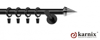 Karnisz nowoczesny NEO 19mm Stożek czarny