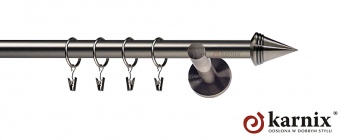 Karnisz nowoczesny NEO 19mm Stożek antracyt