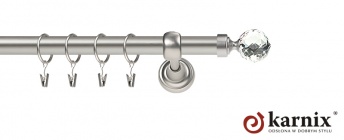 Karnisze Metalowe Rzymskie 25mm Beluna Crystal chrom mat