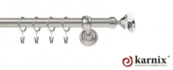 Karnisze Metalowe Rzymskie 25mm Clarex Crystal chrom mat