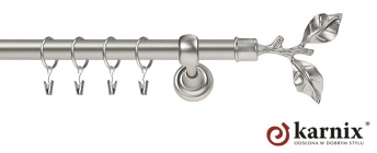 Karnisze Metalowe Rzymskie 25mm Gałązka chrom mat