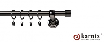 Karnisze Metalowe Rzymskie 25mm Luna antracyt