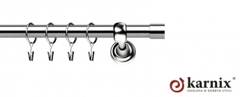 Karnisze Metalowe Rzymskie 25mm Luna INOX