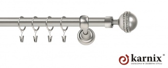 Karnisze Metalowe Rzymskie 25mm Melba Crystal chrom mat