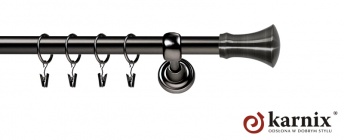 Karnisze Metalowe Rzymskie 25mm Monaco antracyt