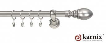 Karnisze Metalowe Rzymskie 25mm Owal chrom mat