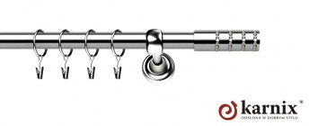 Karnisze Metalowe Rzymskie 25mm Rosetti Crystal INOX