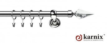 Karnisze Metalowe Rzymskie 25mm Veneto Crystal  INOX