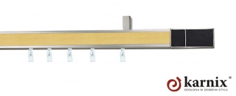 Karnisz sufitowy AVENO 31x13mm Croco Black Chrom mat - buk