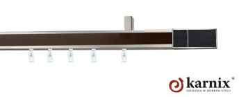 Karnisz sufitowy AVENO 31x13mm Croco Black Chrom mat - wenge